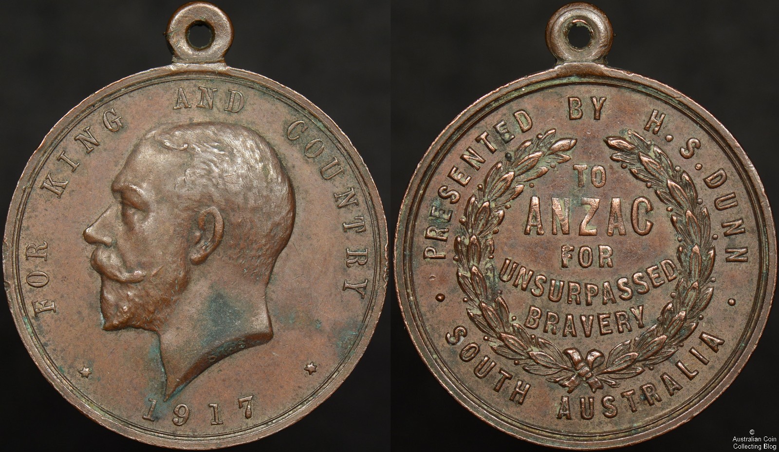 Australia 1917 R.S. Dunn Adelaide ANZAC Medallion