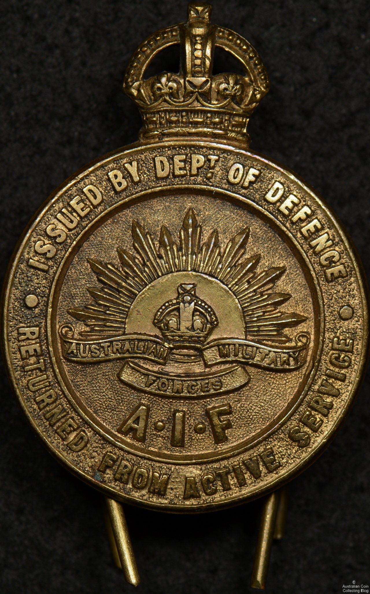 1916-1920 AIF Returned from Active Service Badge Number 26209