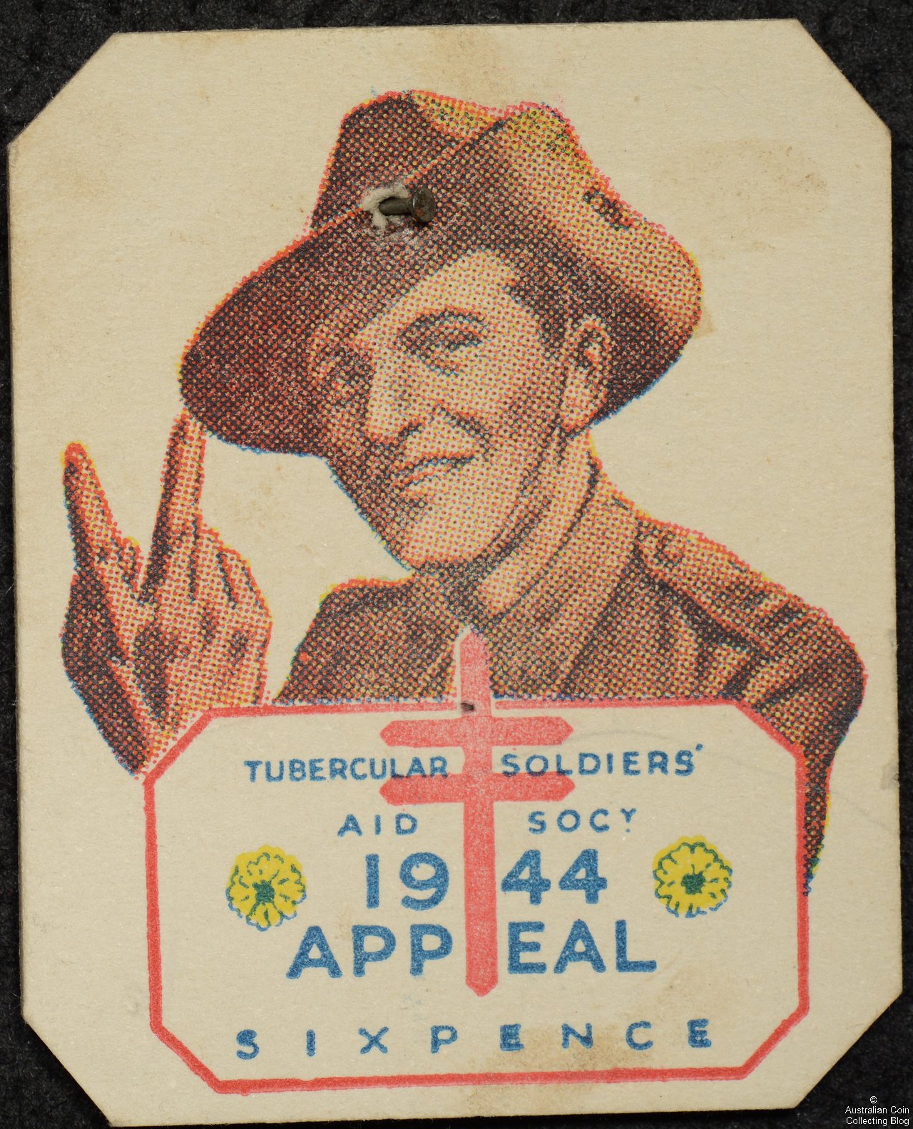 Rectangular Tubercular Soldiers Appeal Badge 1944 – Sixpence