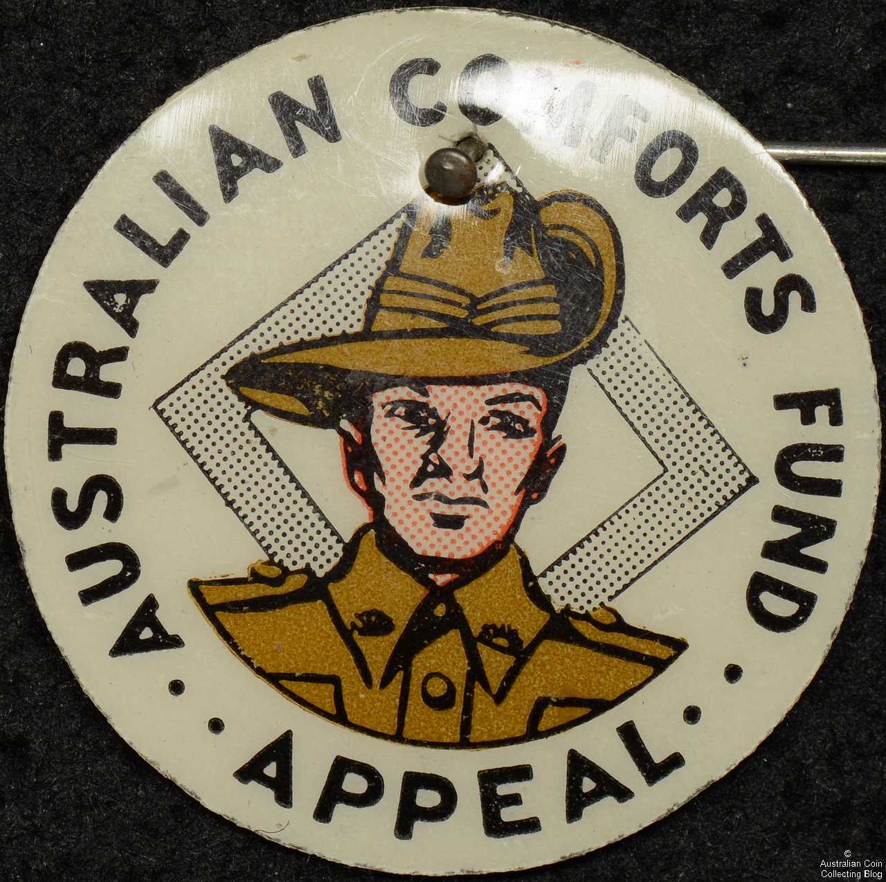 Australian Comforts Fund c1940’s Digger Celluloid Badge