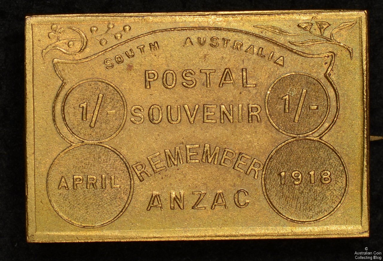 Postal Souvenir Remember ANZAC April 1918 Gilded Pin