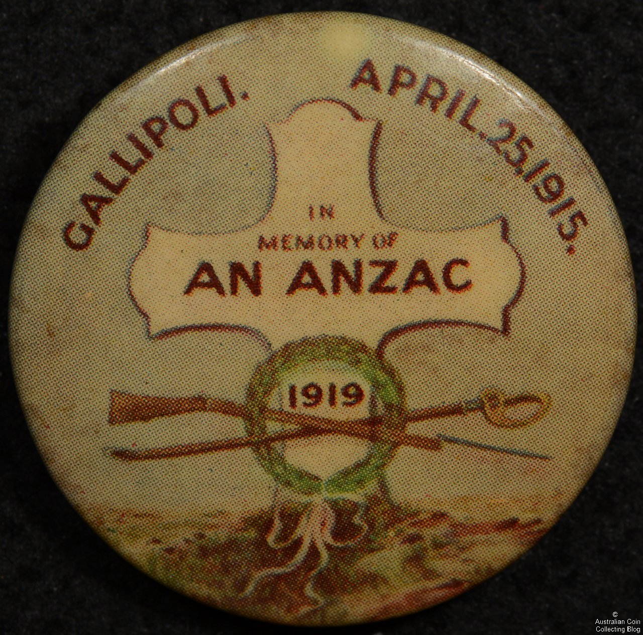In Memory of an ANZAC Gaillipoli Tin Badge