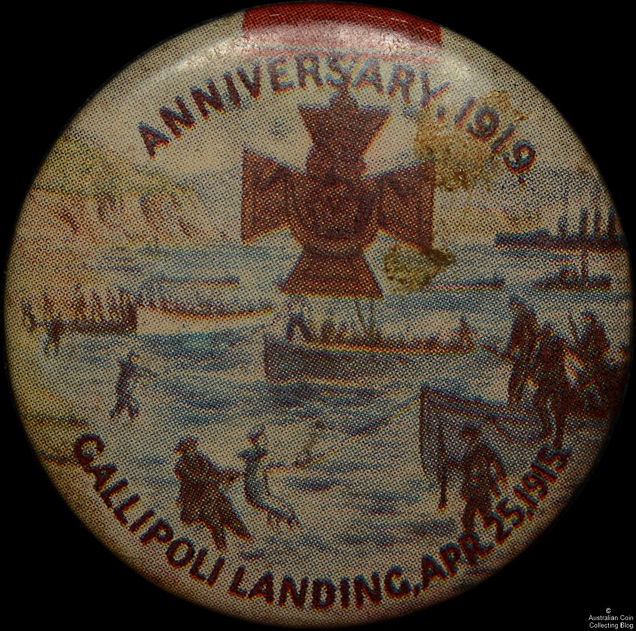 1919 Anniversary of Gallipoli Landings Tin Badge