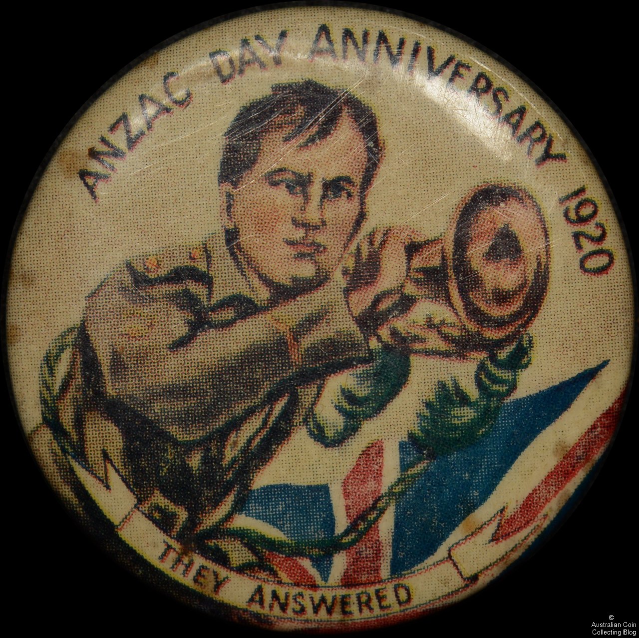 1920 ANZAC Day They Answered Tin Badge