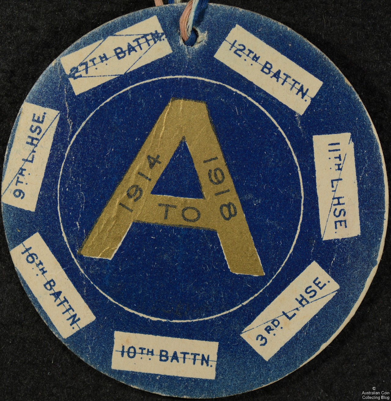ANZAC 1914 to 1918 Unit Badge