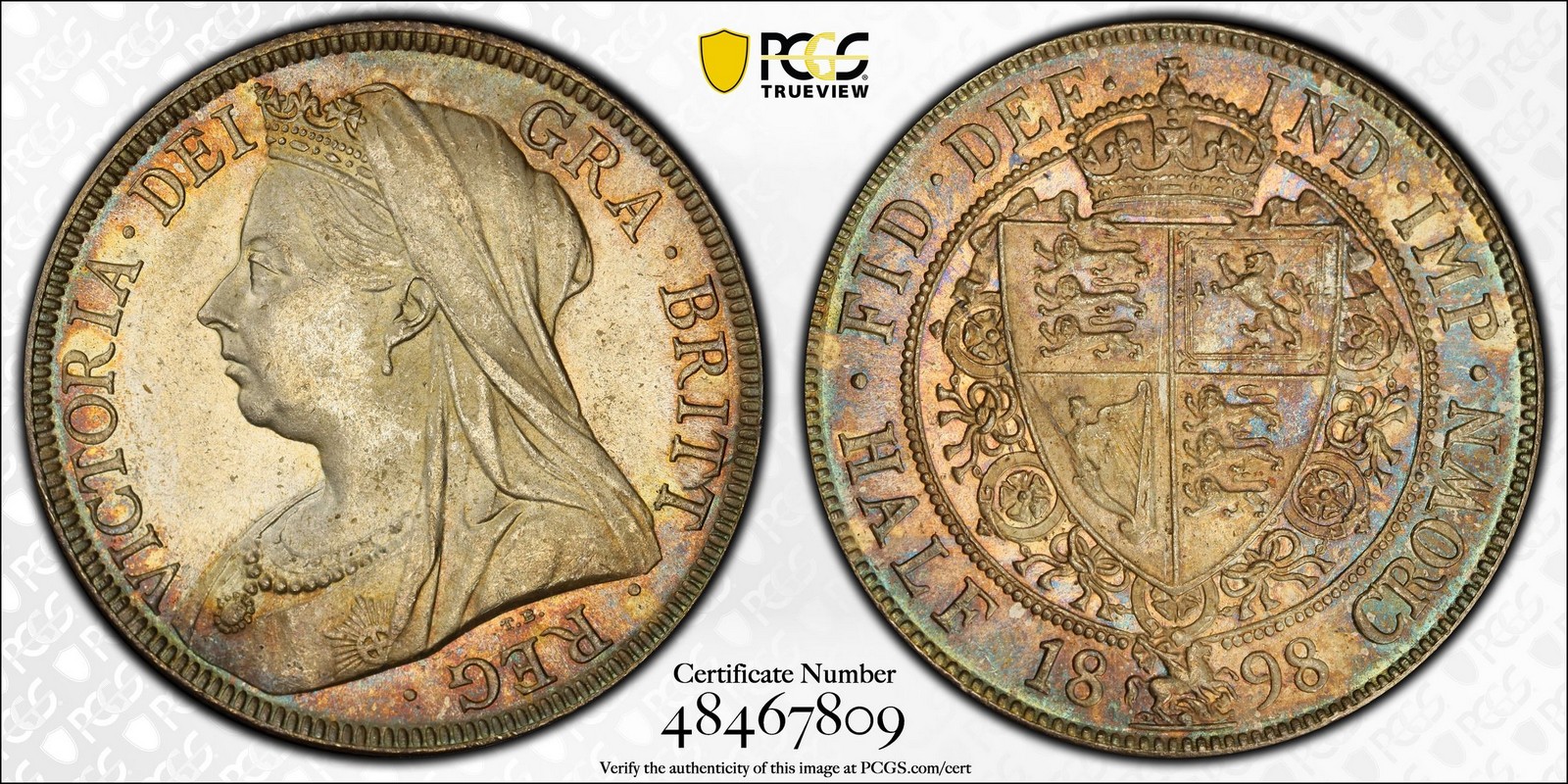 Great Britain 1898 Half Crown PCGS MS64